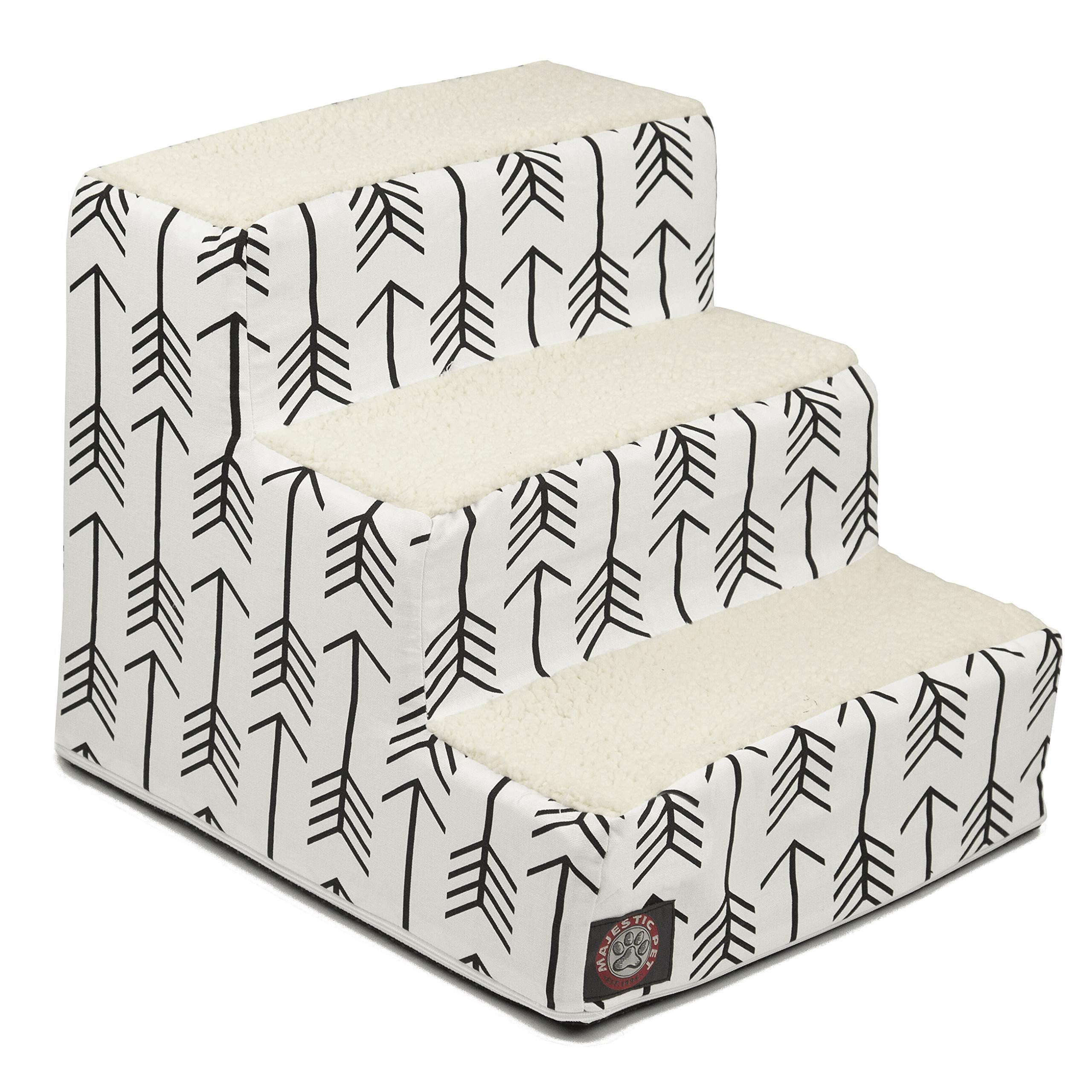Majestic Pet escalera 3 pasos con forro Sherpa para mayor comodidad