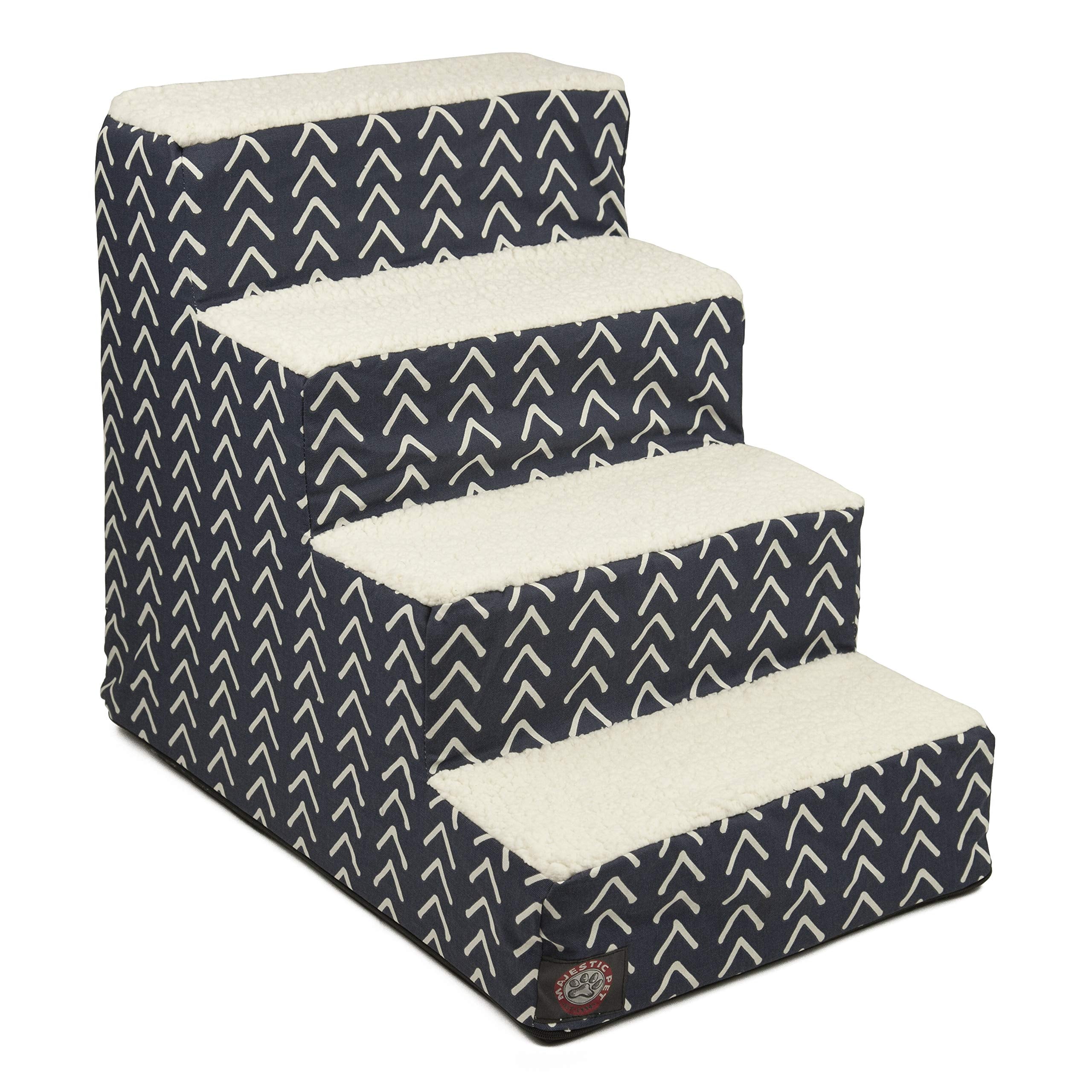 Majestic Pet escaleras-4-pasos-cama: facilitan subir a la cama con seguridad para mascotas ligeras (hasta 25 libras).