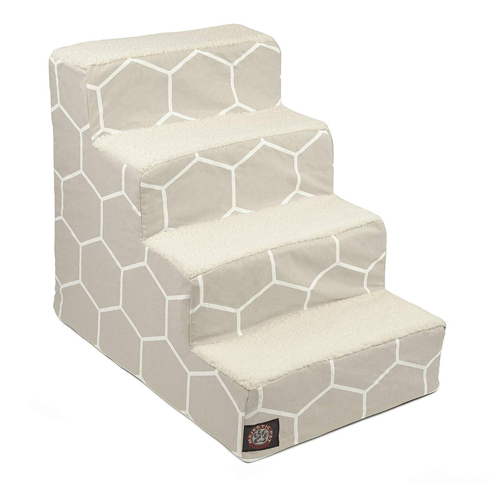 Majestic Pet escalones 4 pasos para perro pequeño, facilita subir a la cama.