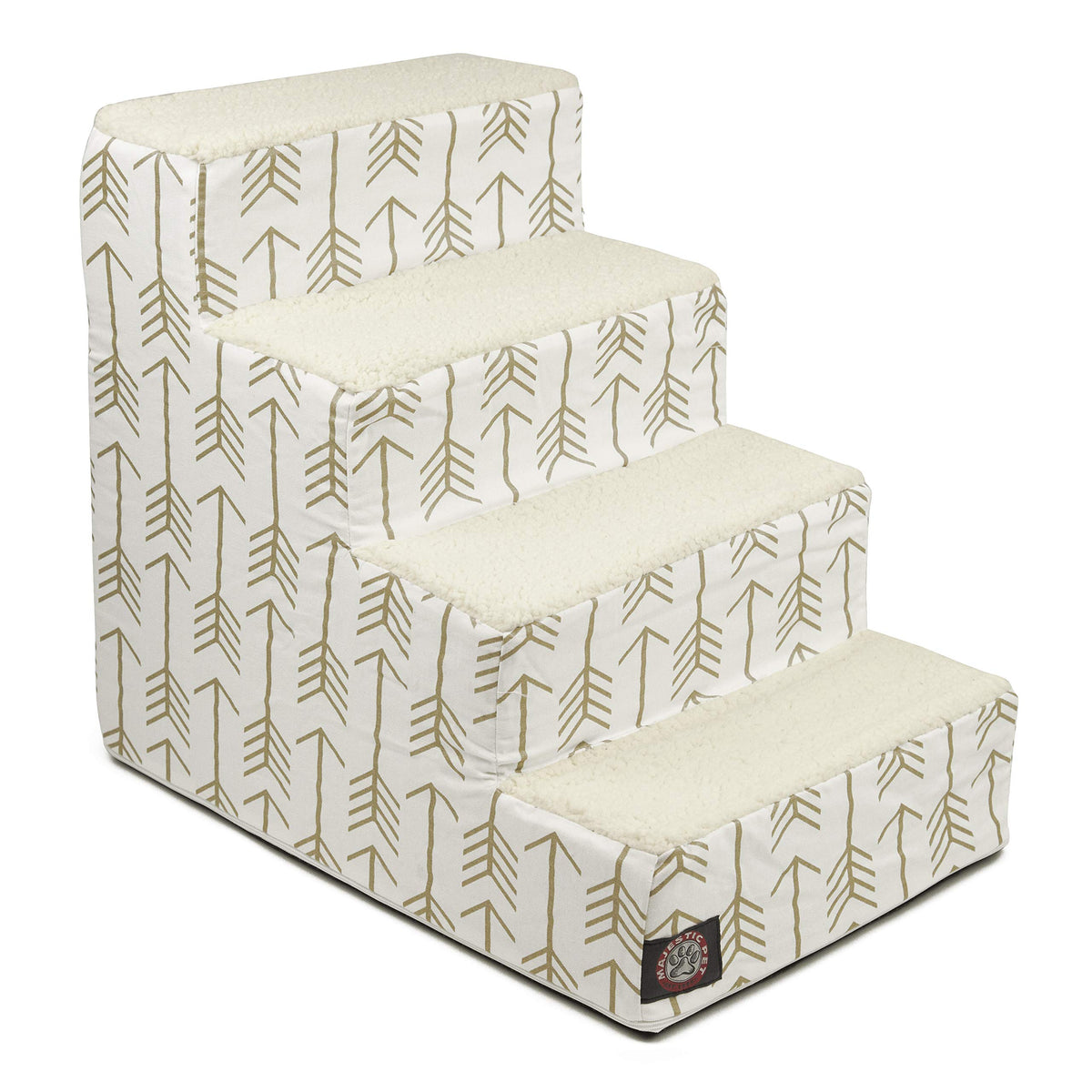 Majestic Pet escaleras 4 pasos con sherpa suave, ideal para subir a la cama