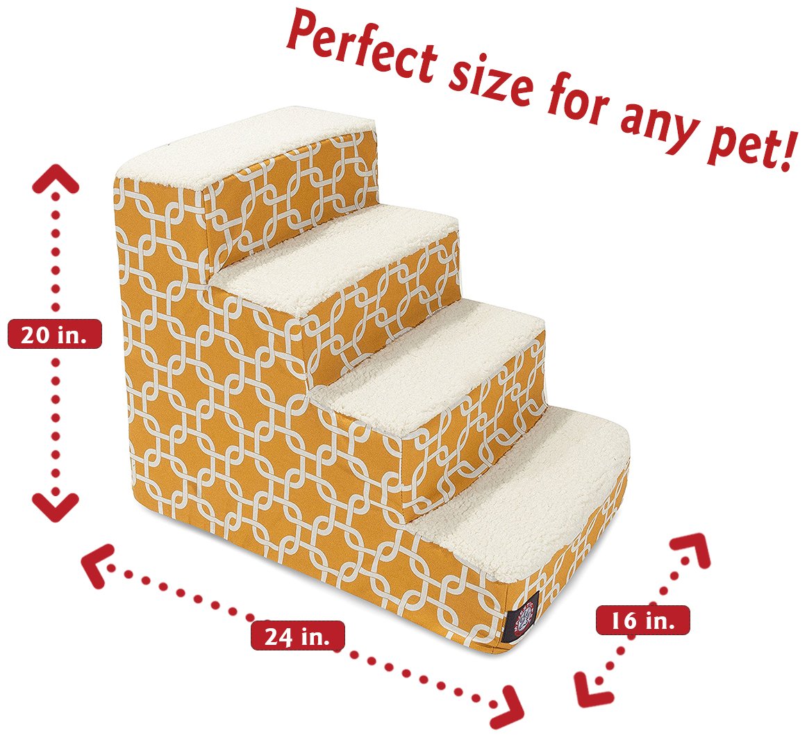 Majestic Pet escalera para perros con cubierta lavable, ideal para uso diario.