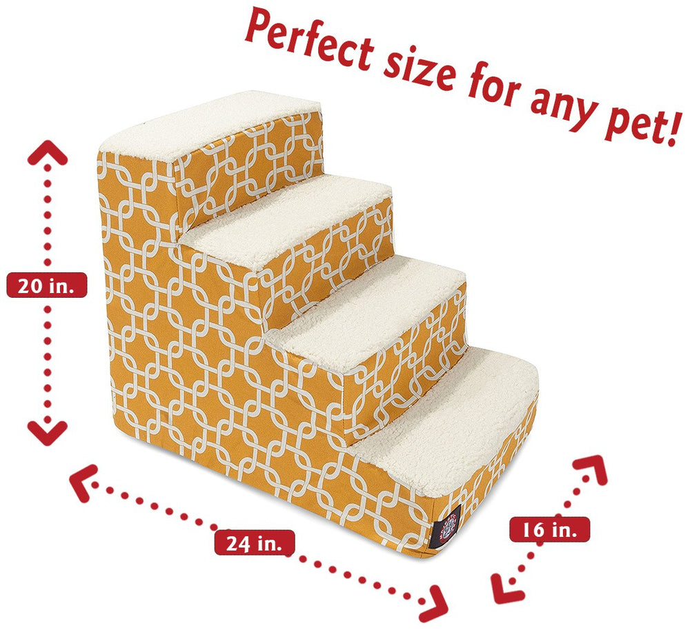 Majestic Pet escalera para perros con cubierta lavable, ideal para uso diario.