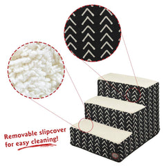 Majestic Pet escalera para gatos con diseño boho flechas negras.