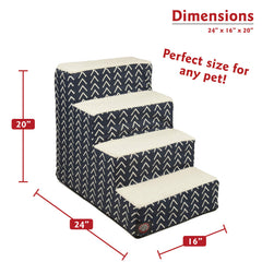 Majestic Pet escaleras-gatos-estilo-boho-azul: diseño elegante para gatos.