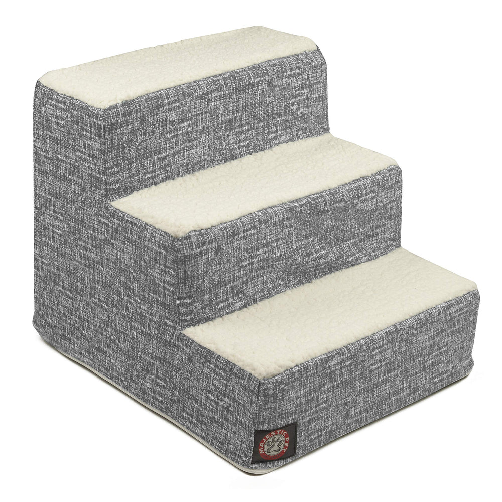 Escalones Majestic Pet de 3 pasos para subir a la cama alta, acceso fácil.