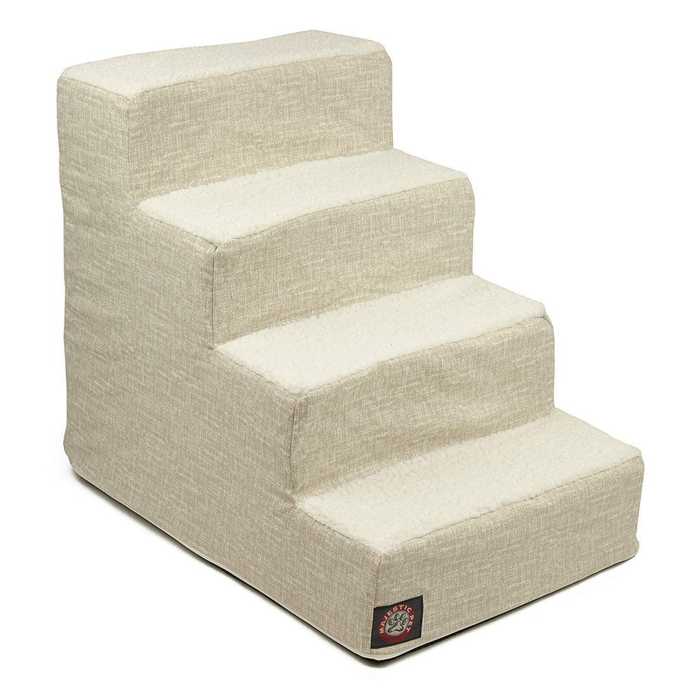 Escalones Majestic Pet de 4 pasos para cama alta, permiten subir sin esfuerzo.