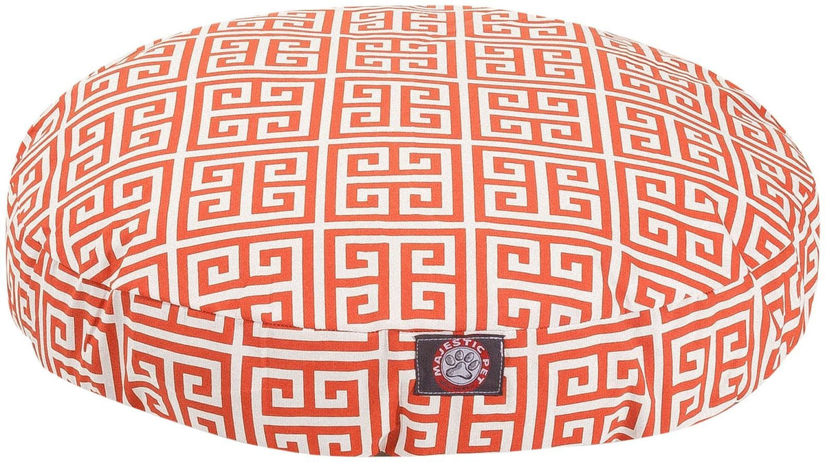 Majestic Pet Orange Towers, cama para perros redonda, ideal para uso interior y exterior