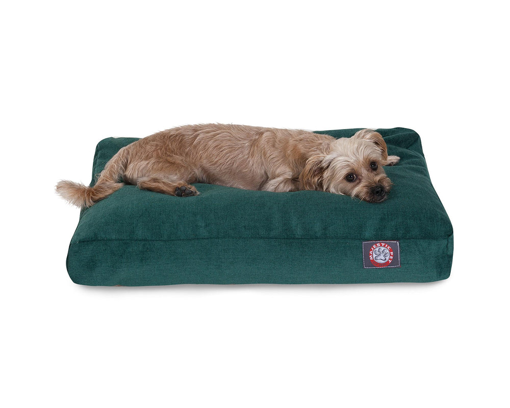 Cama Majestic Pet Villa rectangular con funda removible, fácil de lavar.
