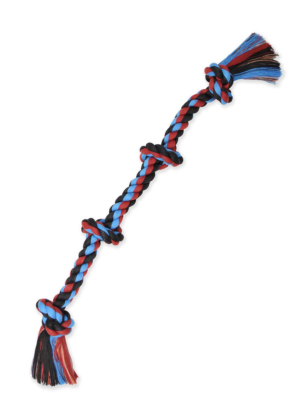 Juguete Mammoth Flossy Chews con cuerda colorida para juego interactivo