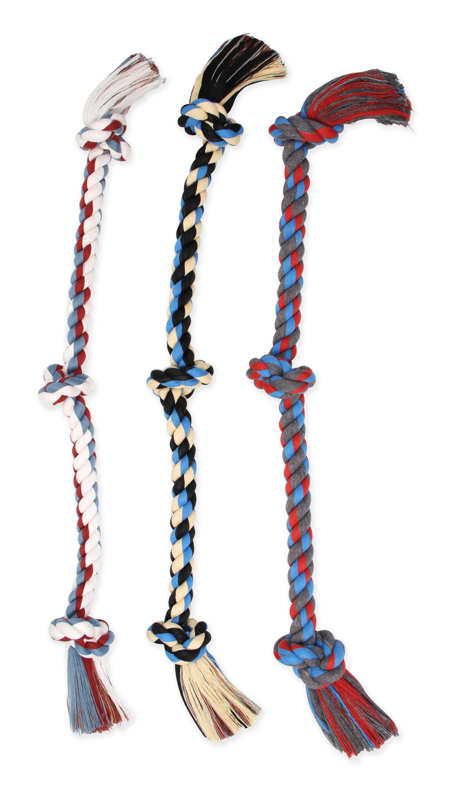 Juguete de tirón Mammoth Flossy Chews para juego y mordida en perros grandes.