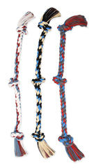 Juguete de tirón Mammoth Flossy Chews para juego y mordida en perros grandes.