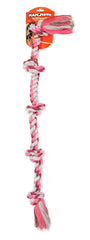 Mammoth Flossy Chews juguete-interactivo para perros, colores vivos y resistentes