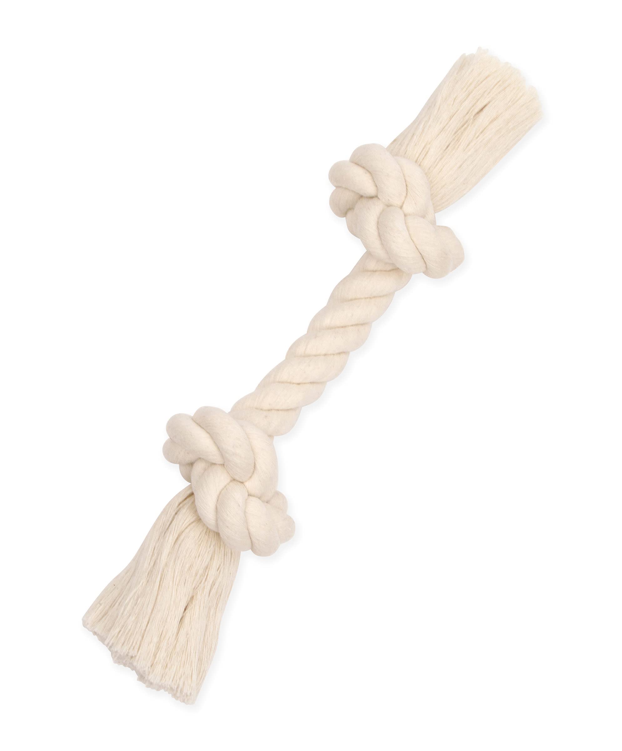 Mammoth Flossy masticables, hueso de cuerda blanco, ideal para juego y limpieza dental
