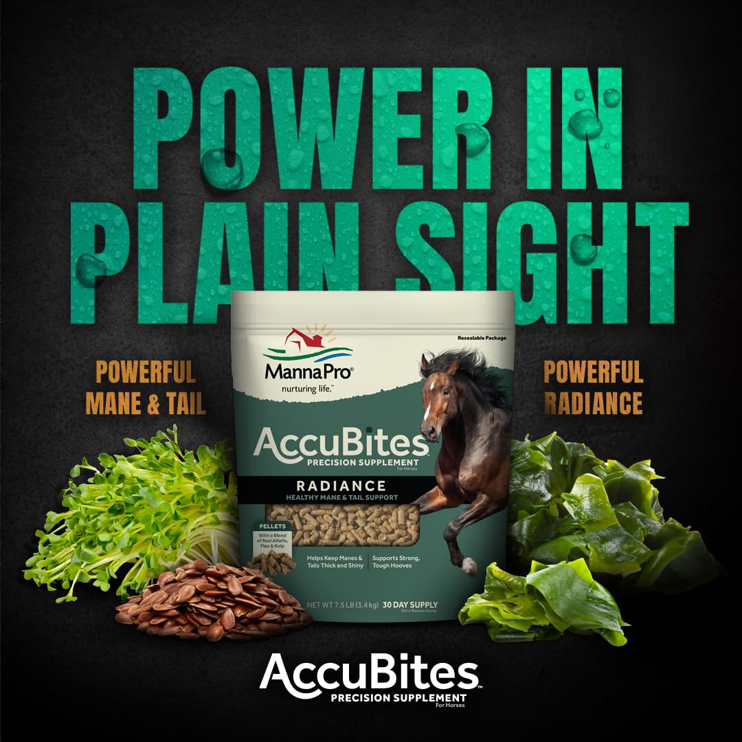 Manna Pro AccuBites Radiance: promueve pelaje brillante y piel saludable.