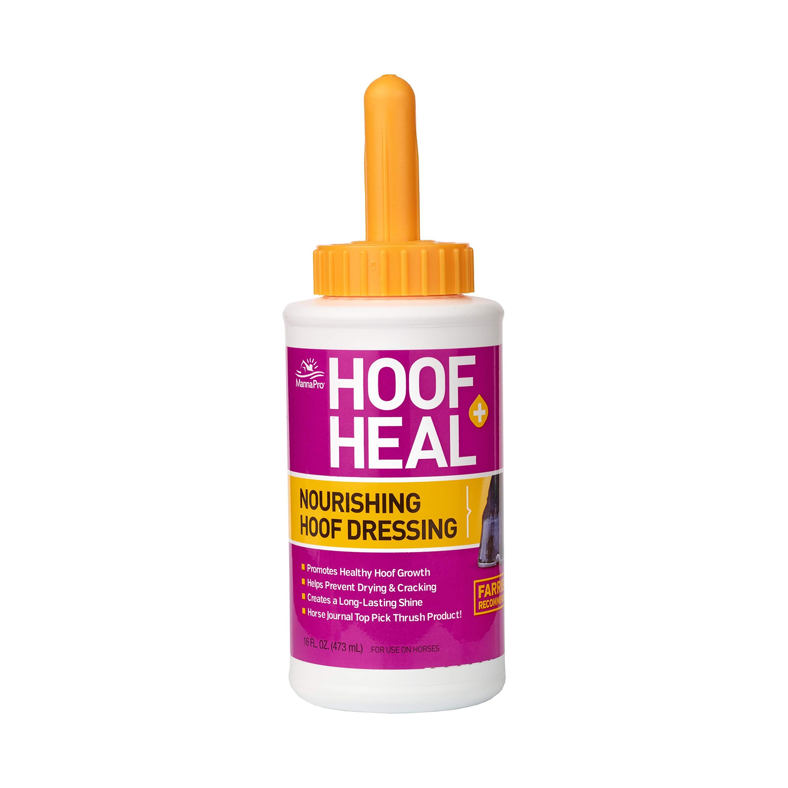 Manna Pro Cut Heal Hoof Heal, botella para aplicación rápida en el casco