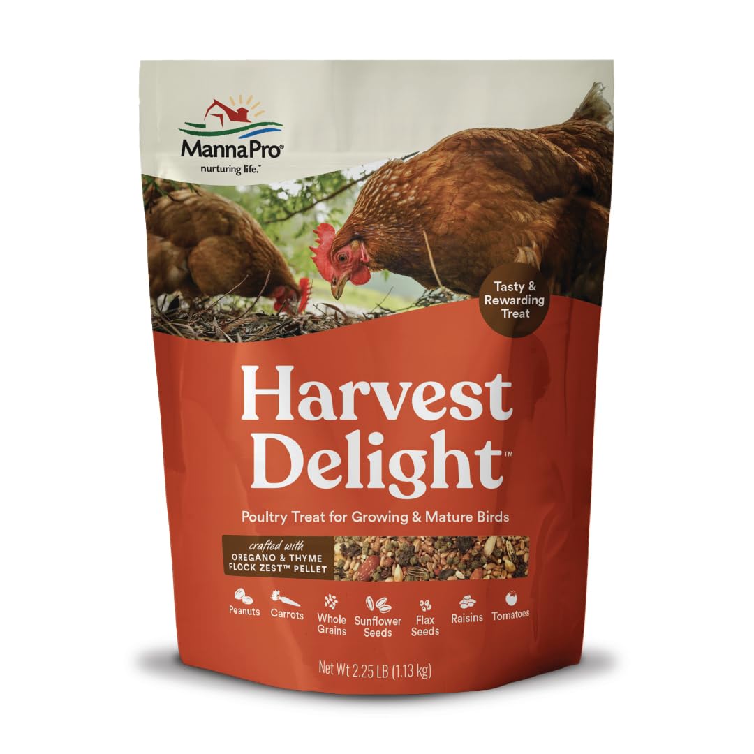 Manna Pro Harvest Delight: tazon-frutas, ideal para premiar aves con sabor natural.