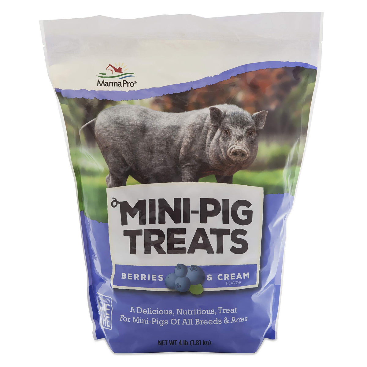 Manna Pro Premios para mini cerdos Bayas y Crema, premio nutritivo para mini cerdos.
