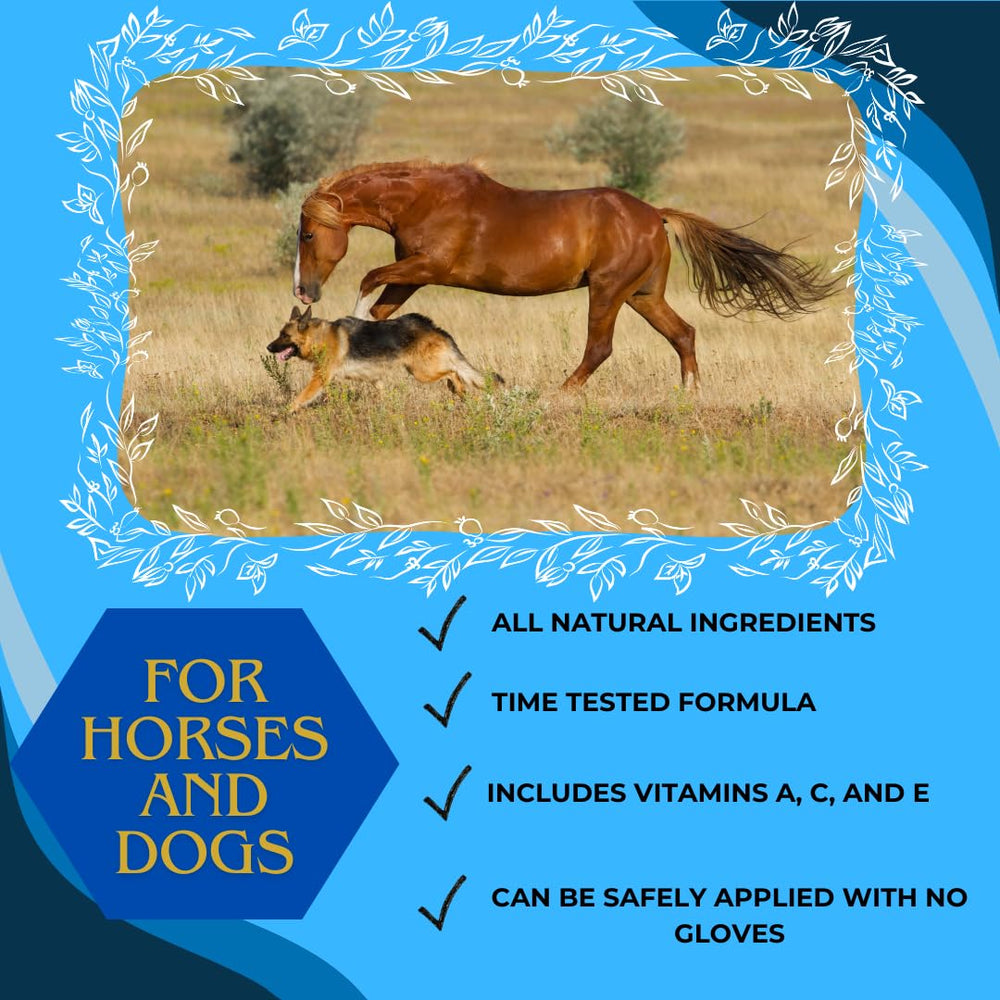 Uso para caballo y perro: cuidado de piel seca y zonas irritadas.