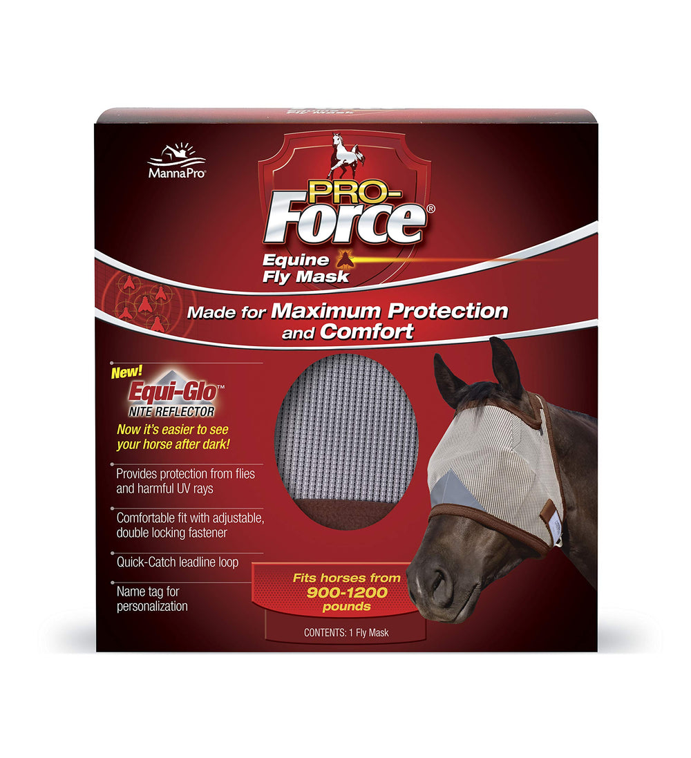 Manna Pro Pro-Force máscara equina con visión clara protegiendo contra moscas