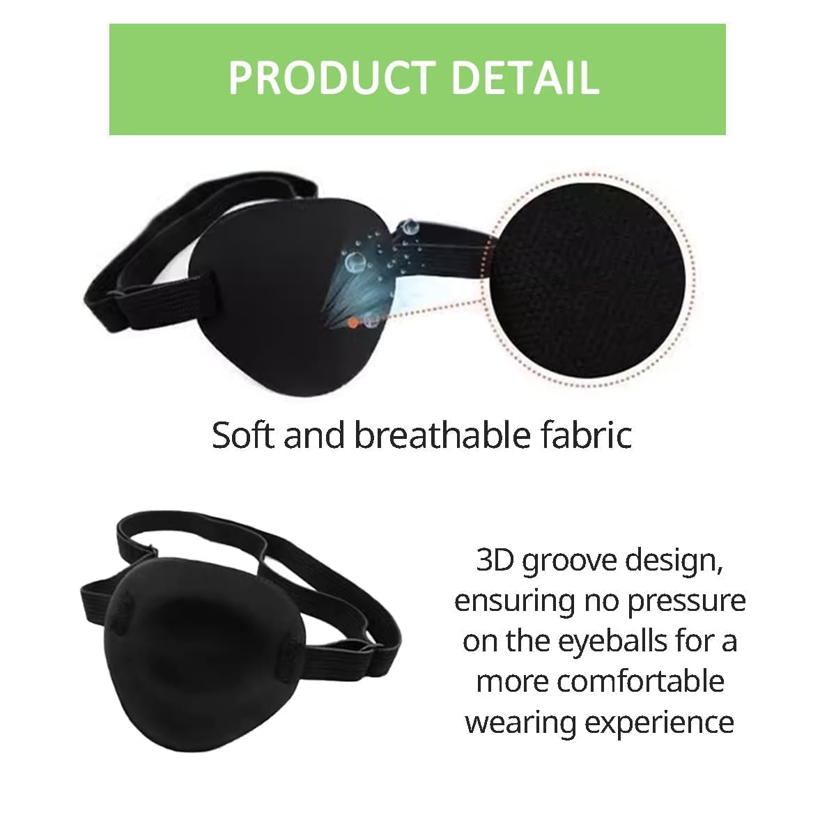 Parche ocular MANON ROSA con diseño ranura ergonómico para comodidad diaria.