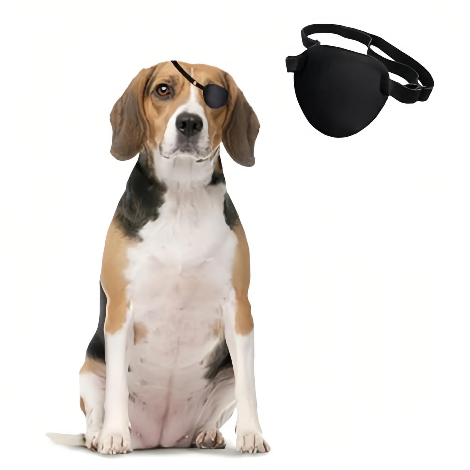 Parche ocular MANON ROSA para perro pequeño, protección suave durante la recuperación.
