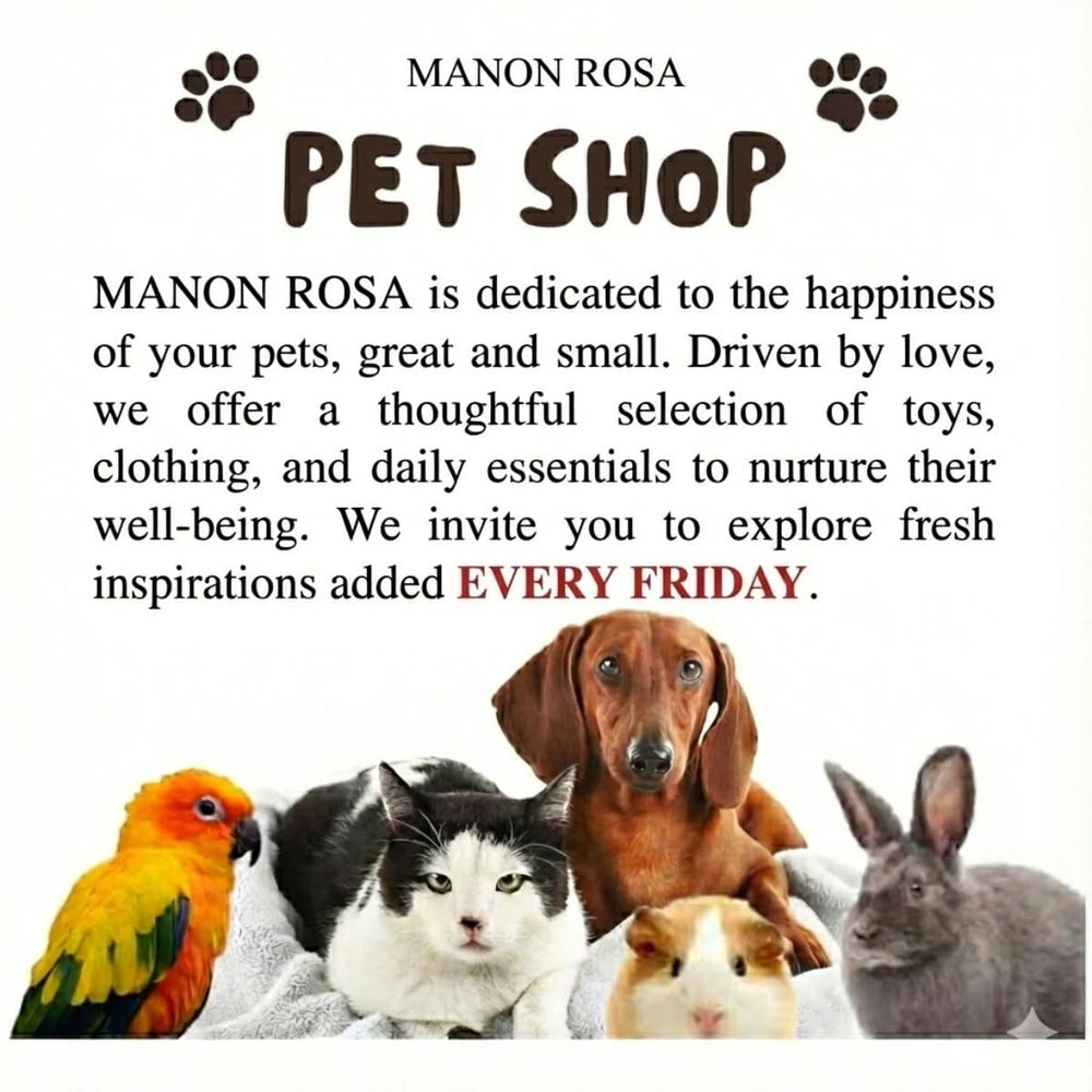 MANON ROSA uso diario para mascotas azul, sencillo de limpiar y usar.