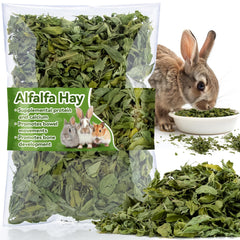 MAQIHAN Alfalfa Heno en primer plano para conejos, mejora la salud muscular.