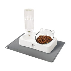 Marchul gamelle inclinée pour chat sur tapis de repas, évite les déversements.