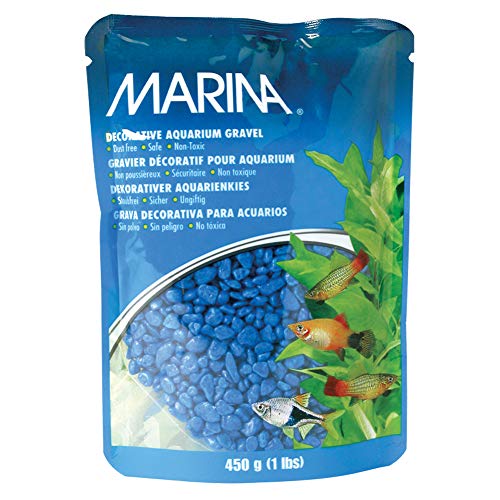 Marina gravilla azul 1 libra recubierta epóxica inerte y segura para el agua