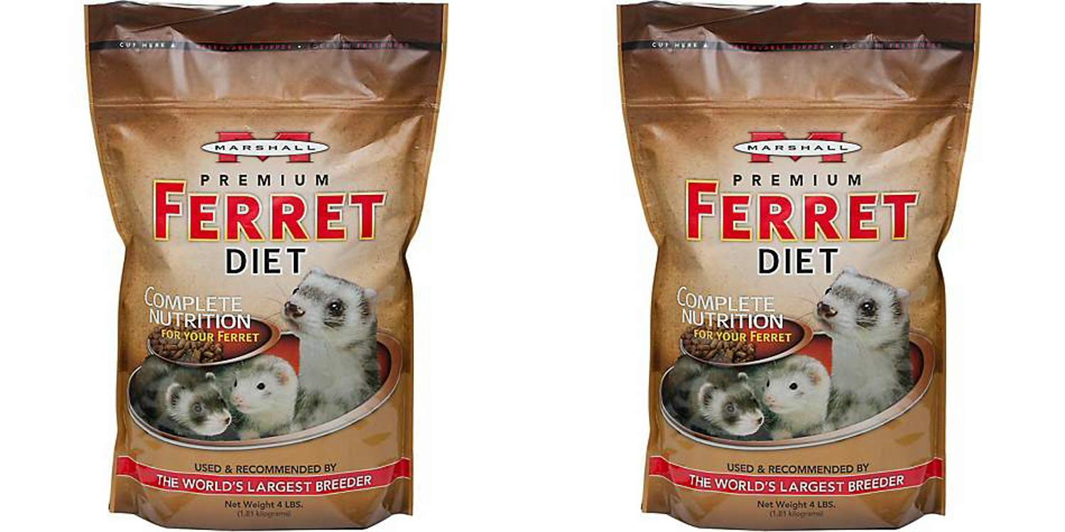 Marshall Premium Ferret Diet: paquete doble de 4 libras para conveniencia y ahorro.