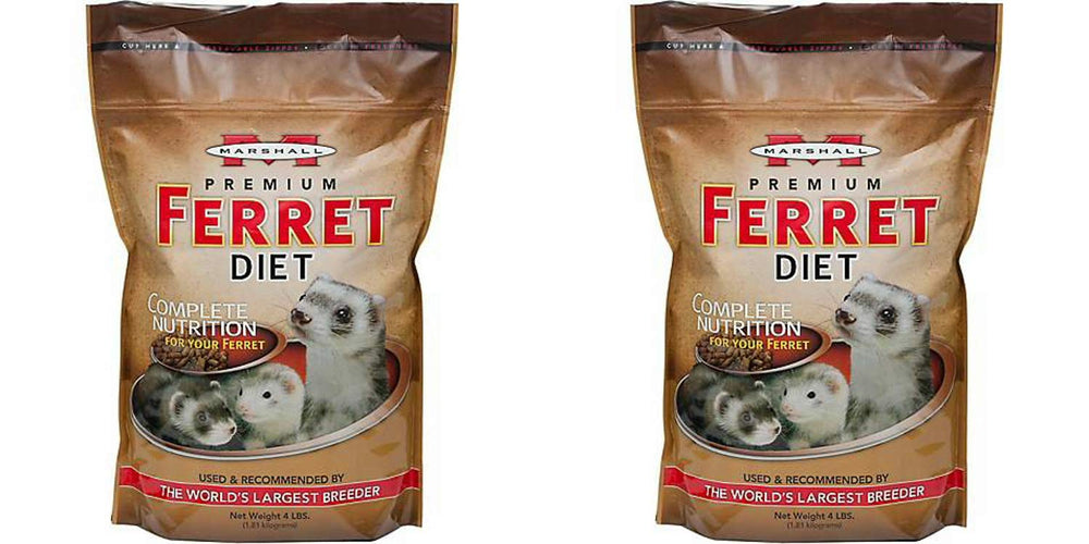 Marshall Premium Ferret Diet: paquete doble de 4 libras para conveniencia y ahorro.