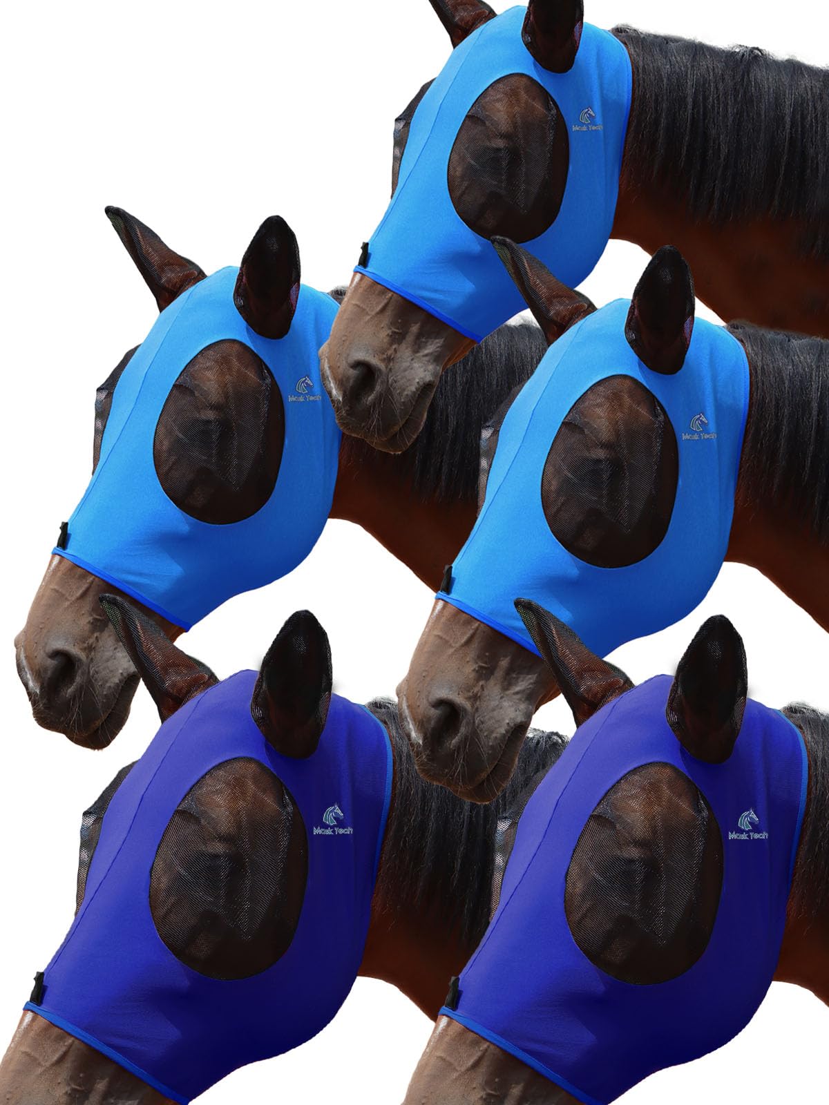 Mask-Tech máscara anti moscas 5 pack, elástica para uso diario.