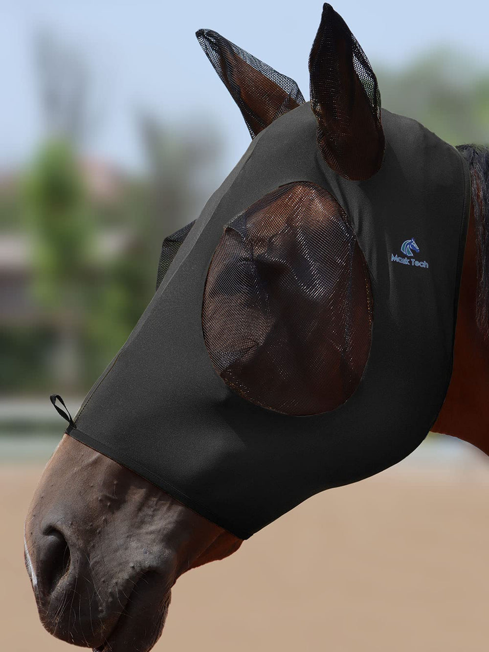 Mask-Tech Horse Fly Mask uso-diario cómodo en salidas al exterior.