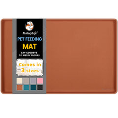 Alfombrilla MateeyLife de silicona para comida de mascotas protege el suelo.