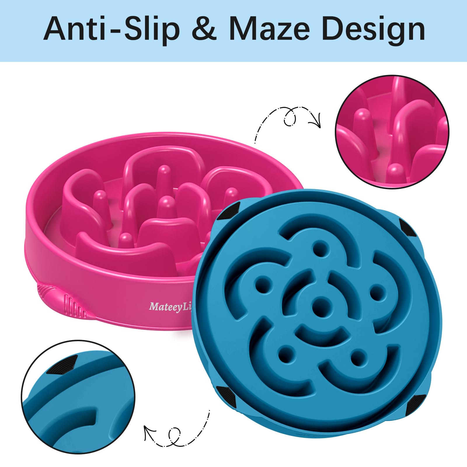 MateeyLife capacidad de 4 tazas, ideal para perros grandes.