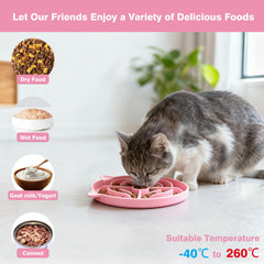 MateeyLife cuenco para gatos con control de porciones para una alimentación consciente