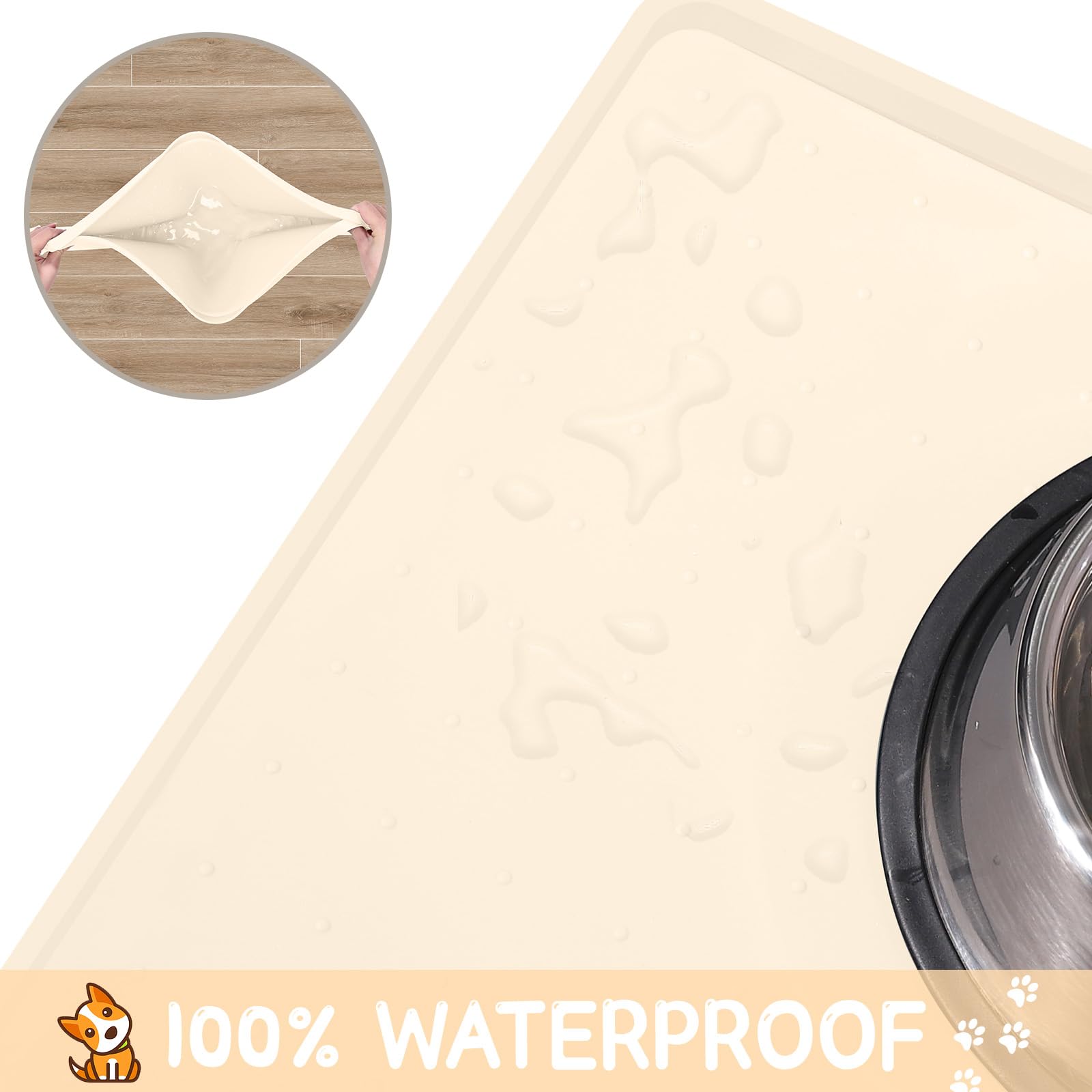 MateeyLife placa silicona tallas multiples ofrece ajuste para distintos tamaños de mascotas.