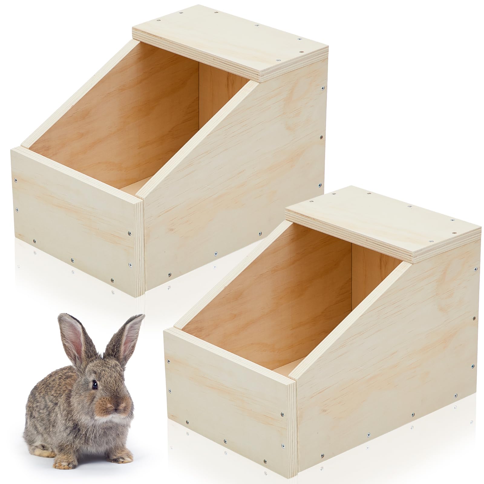 Maxcheck nido de madera dos-pack, vista exterior, ideal para colocar al aire libre