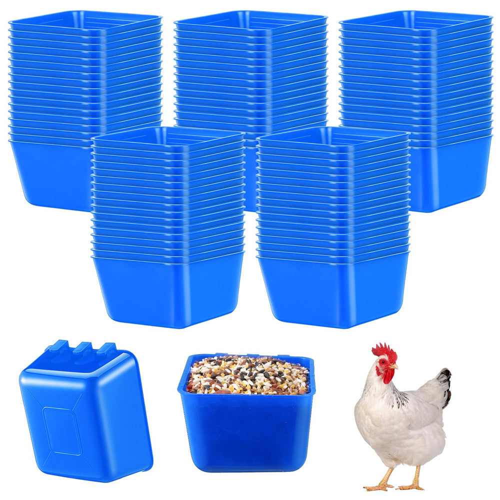 Maxdot tazas jaula aves azul 473 ml para hidratar fácilmente a las aves.