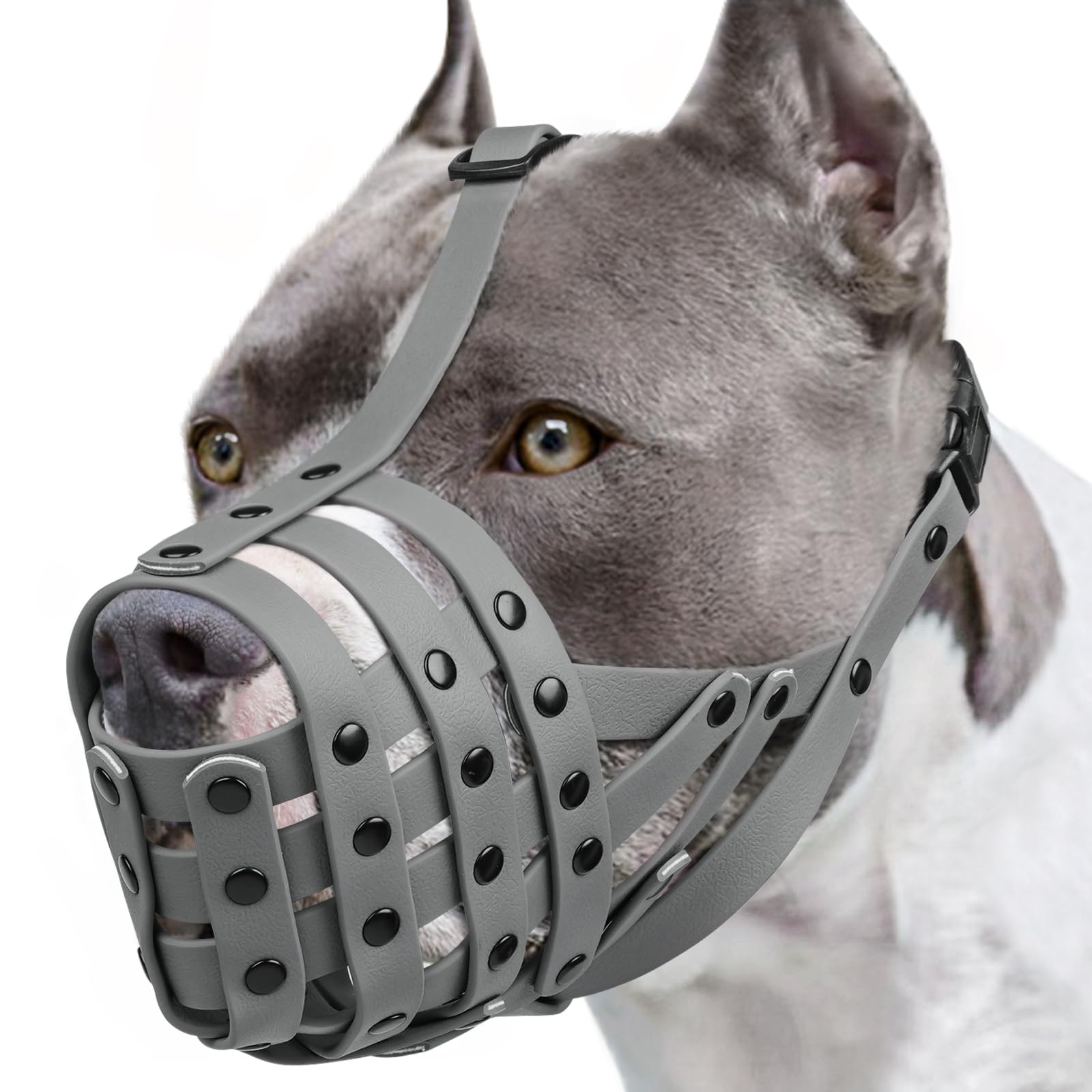 Mayerzon bozal canasto para pitbull grande: cómodo, seguro y apto para paseos.