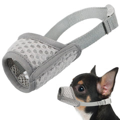Bozal Mayerzon de malla suave XXS gris para perros pequeños, cómodo para jadear