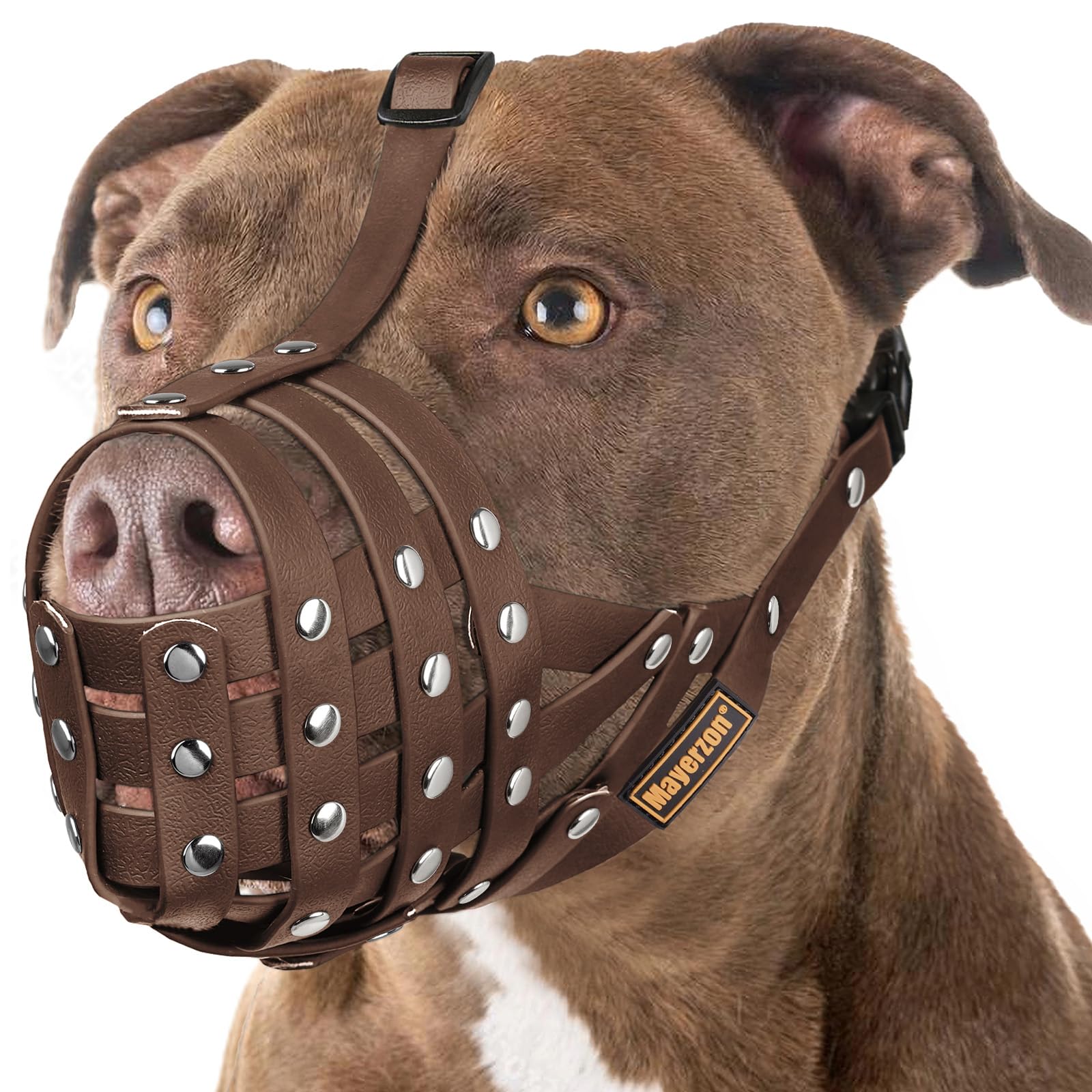 Mayerzon Muzzle grande-perro-pitbull con ajuste cómodo para paseos