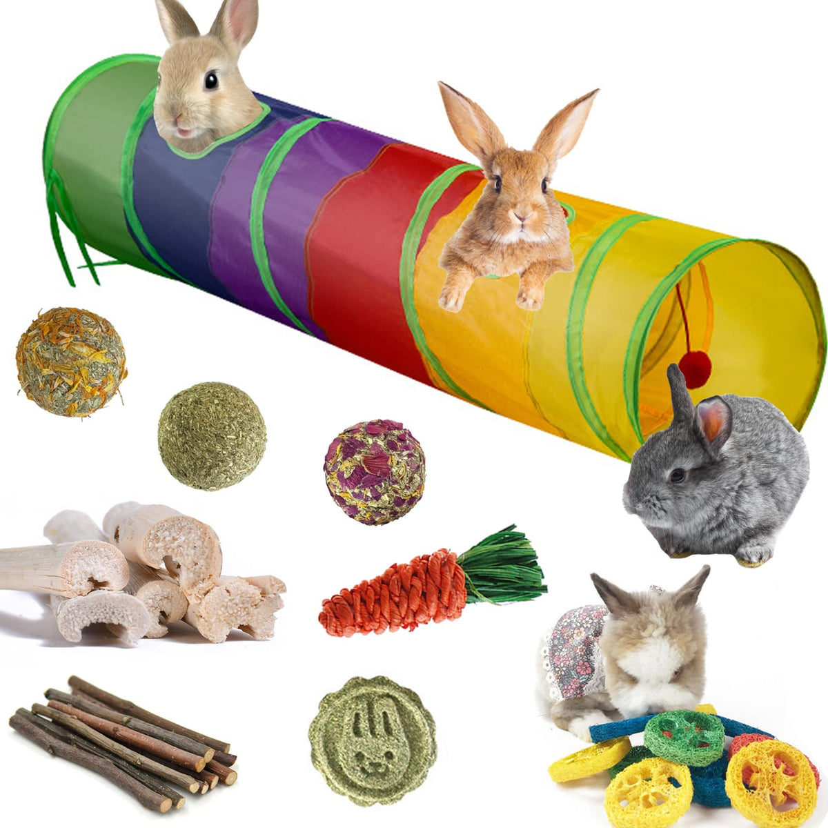 Mechpia Conejo: túnel escondite grande para explorar y jugar en casa.