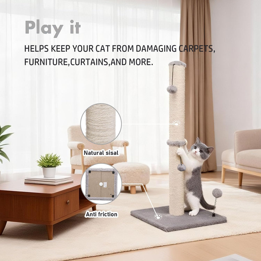MECOOL árbol de interior para gatos con juguete colgante interactivo.