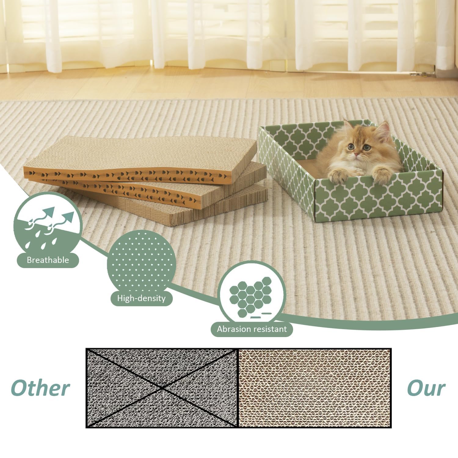 MECOOL Cama de descanso para gatos, zona suave para siestas.