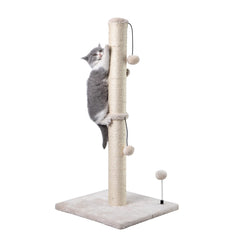 MECOOL post rasca 34 alto beige, ideal para gatos.