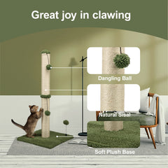MECOOL columna rascadora con sisal natural para afilar uñas.