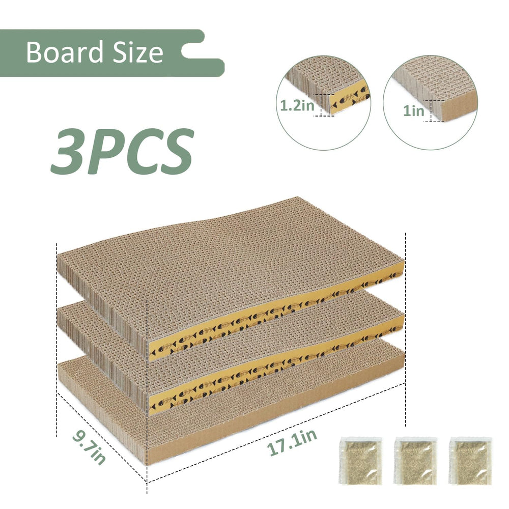 MECOOL Rascador de papel corrugado con panal, duradero y suave para las uñas.