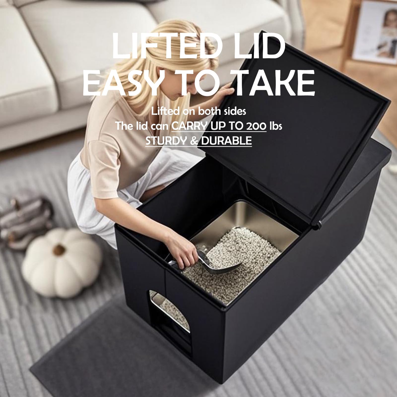 MEEXPAWS mueble oculto con diseño velvet, estética agradable.