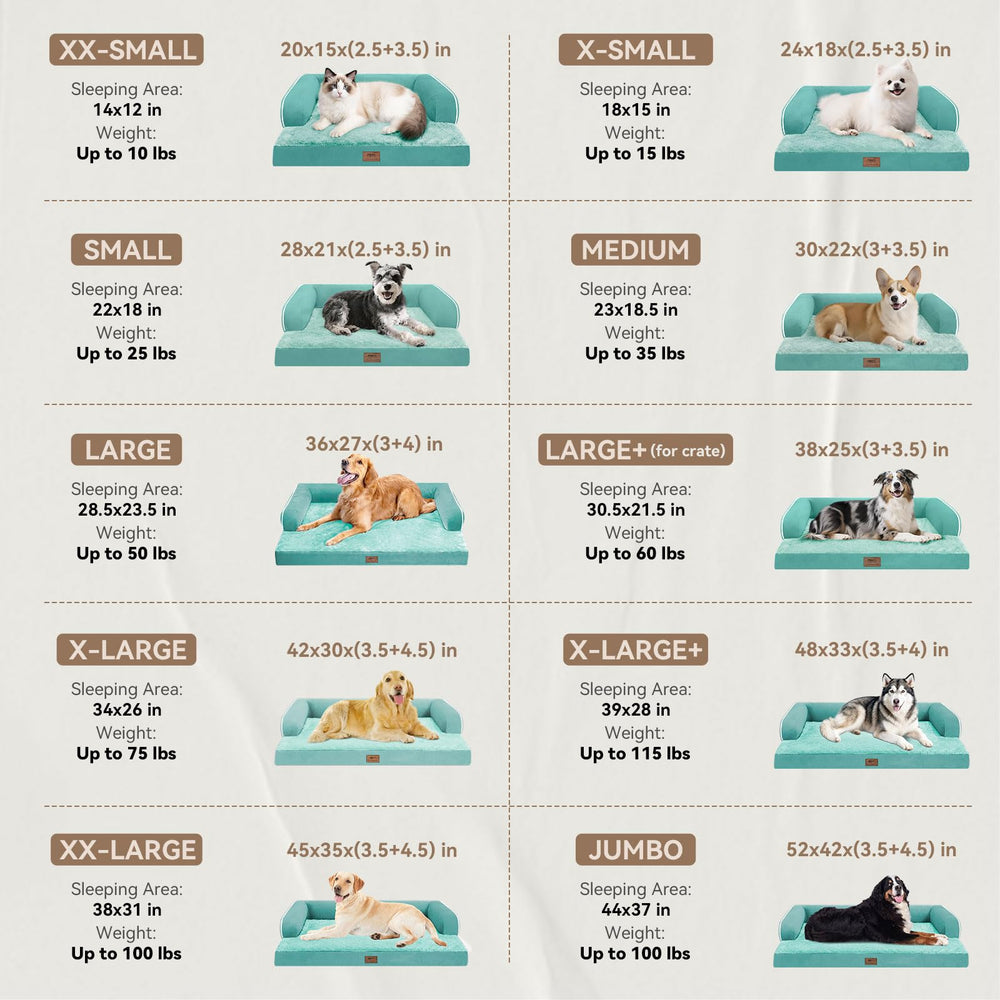 MEKIY cama para perros, vista lateral, estabilidad y reposo seguro en cualquier suelo.